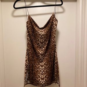 Cheetah drop neck dress